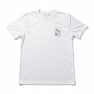 Fintech Fishing Shirt Mens Small Performance Short Sleeve White Outdoor Tee